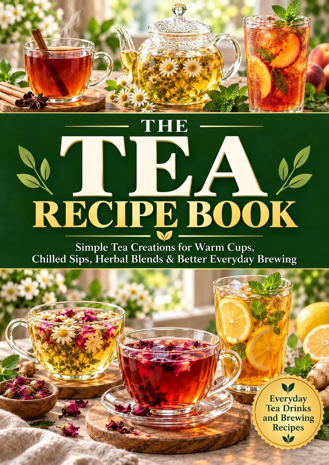 The Tea Recipe Book: Simple Tea Creations for Warm Cups, Chilled Sips, Herbal Blends & Better Everyday Brewing