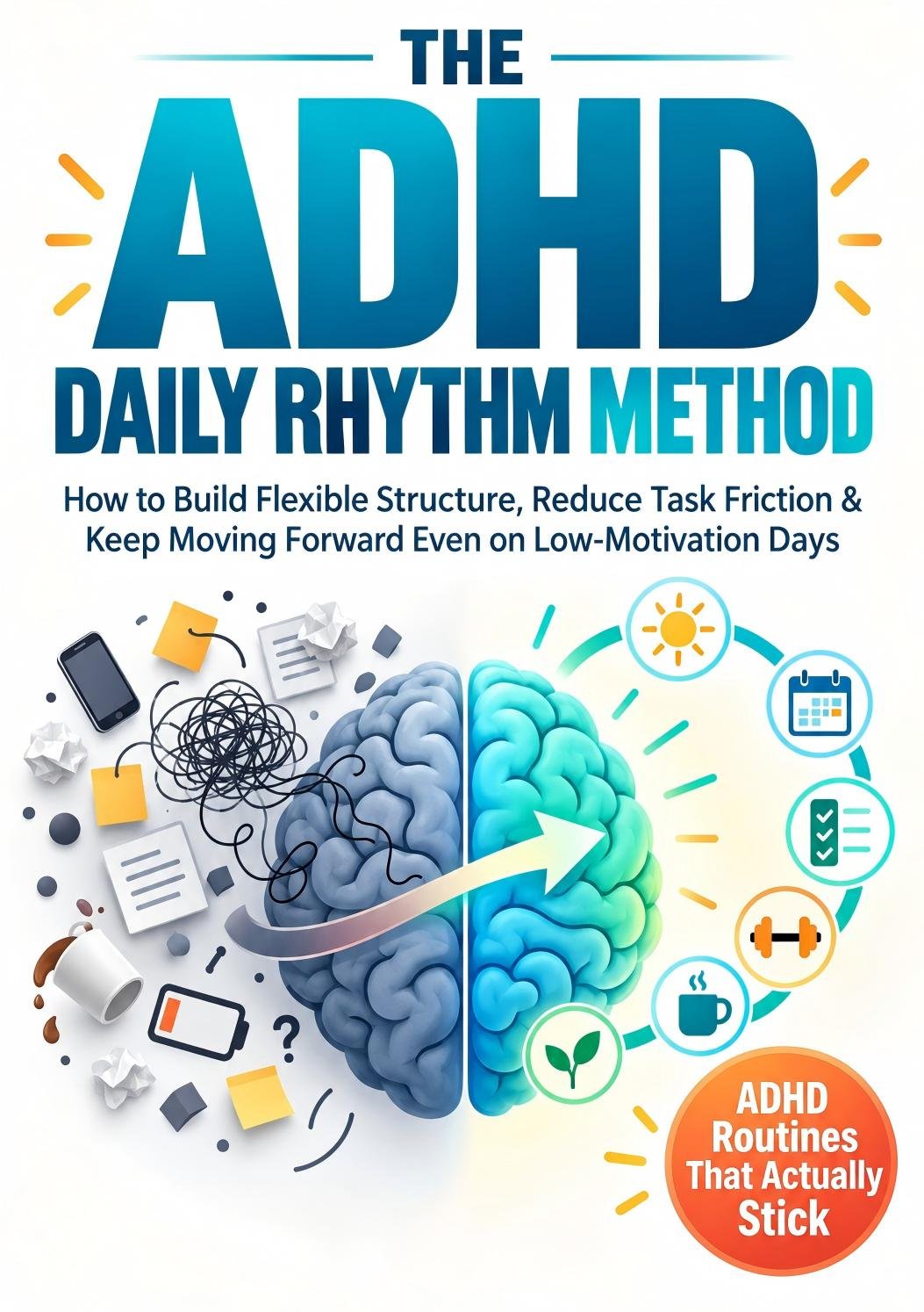 The ADHD Daily Rhythm Method:How to Build Flexible Structure, Reduce Task Friction & Keep Moving Forward Even on Low-Motivation Days