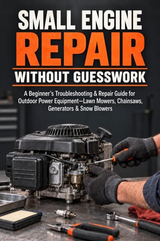 SMALL ENGINE REPAIR WITHOUT GUESSWORK: A Beginner’s Troubleshooting & Repair Guide for Outdoor Power Equipment—Lawn Mowers, Chainsaws, Generators & Snow Blowers
